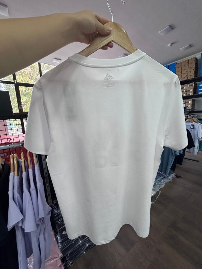【UZ8105】adidas paxta bosilgan qisqa yenglari oq - Image 2