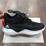 【8828】 adidas AlphaBounce Beyond Daily Walking Fitness Matosi Shock Absorbtion Nafas oluvchi, aşınmaya bardoshli, past-top kundalik yugurish poyabzali erkaklar uchun qora va oq