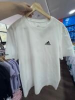 【UZ8160】adidas paxta bosilgan qisqa yenglari oq - 图片 2