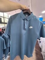 【UZ8173】Nike paxta bosilgan polo qisqa yengli ko'k ko'k - 图片 3