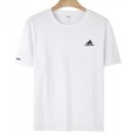 【UZ8137】Adidas tez quriydigan bosilgan qisqa yengli oq