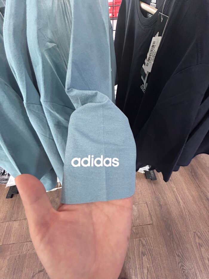 【UZ8137】adidas tez quriydigan bosilgan qisqa yengli ko'ylak ko'k rangda - 图片 4