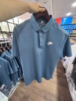 【UZ8173】Nike paxta bosilgan polo qisqa yengli ko'k ko'k - 图片 2