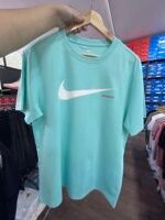 【UZ86517】nike paxta bosilgan qisqa yeng ochiq ko'k - 图片 2