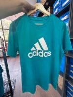 【UZ8222】adidas paxta bosilgan qisqa yengli turkuaz ko'k - 图片 2