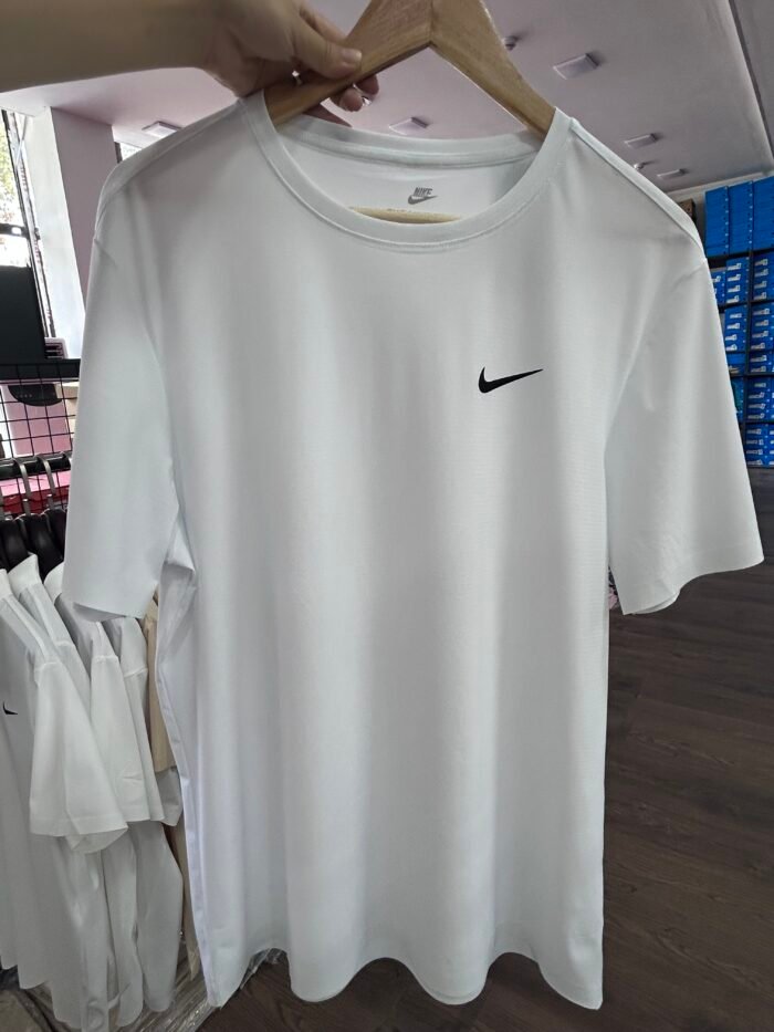 【UZ8168】Nike paxta bosilgan qisqa yenglari oq - Image 2