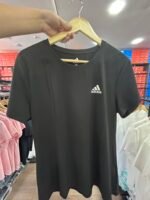 【UZ8142】adidas paxta bosilgan qisqa yenglari qora - 图片 2