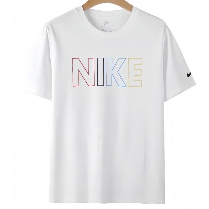 【UZ86512】Nike bosilgan qisqa yenglari oq - 图片 1