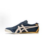 8812Onitsuka Tiger MEXICO 66 matodan yasalgan sintetik teri klassik rangga mos keladigan kundalik o'rash sirpanmaydigan zarbani yutuvchi aşınmaya bardoshli past-ko'k krossovkalar uniseks sariq ko'k