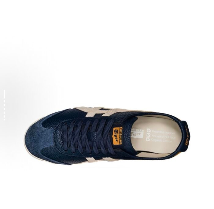 8812Onitsuka Tiger MEXICO 66 matodan yasalgan sintetik teri klassik rangga mos keladigan kundalik o'rash sirpanmaydigan zarbani yutuvchi aşınmaya bardoshli past-ko'k krossovkalar uniseks sariq ko'k - 图片 2