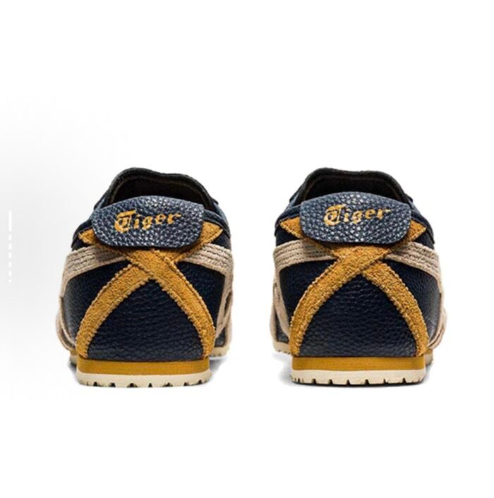 8812Onitsuka Tiger MEXICO 66 matodan yasalgan sintetik teri klassik rangga mos keladigan kundalik o'rash sirpanmaydigan zarbani yutuvchi aşınmaya bardoshli past-ko'k krossovkalar uniseks sariq ko'k - 图片 5