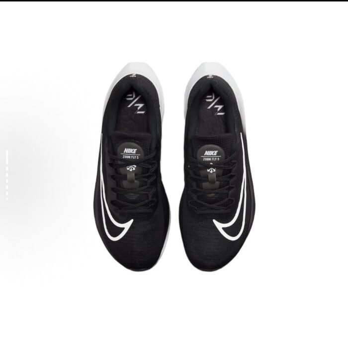 8822 NIKE Zoom Fly 5 Qora Oq Erkaklar uchun toymaslikka qarshi marafon yugurish poyabzal - 图片 4