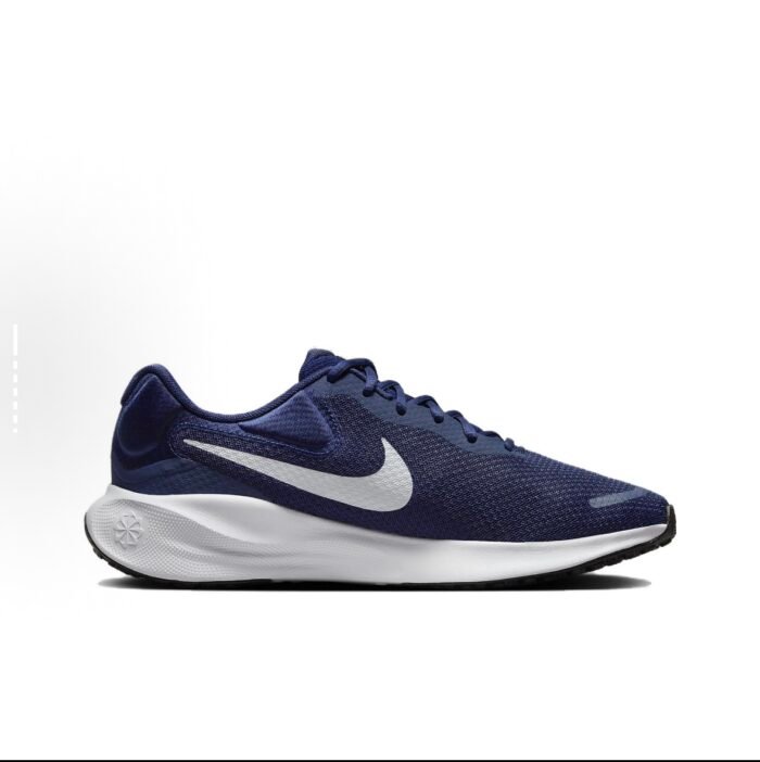 8825 Nike REVOLUTION 7 Comfort Low Top Erkaklar Yugurish Poyafzallari Moviy Oq - Image 2