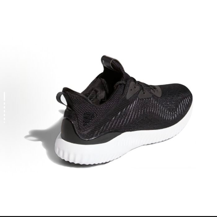 8829 adidas Alphabounce 1 Qulay mato zarbani yutuvchi sirpanmaydigan aşınmaya bardoshli, past-top erkaklar uchun ochiq poyafzal, yorqin qora va oq - Image 4