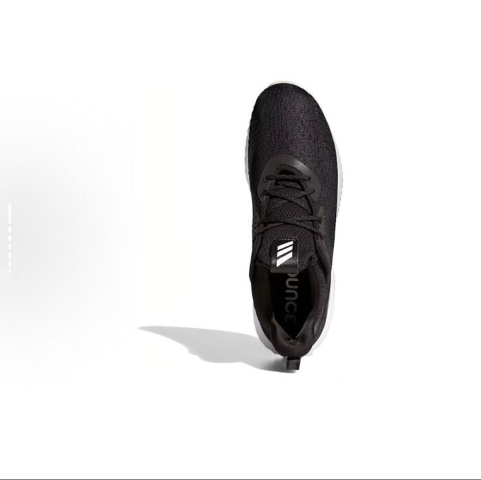 8829 adidas Alphabounce 1 Qulay mato zarbani yutuvchi sirpanmaydigan aşınmaya bardoshli, past-top erkaklar uchun ochiq poyafzal, yorqin qora va oq - Image 5