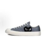 8830 CDG Play x Converse 1970-yillar Chuck Taylor All Star Kawakubo Rei Fashionable Street Past-top kanvas poyabzal Uniseks Kulrang Qora