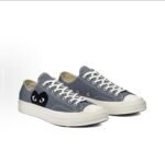 8830 CDG Play x Converse 1970-yillar Chuck Taylor All Star Kawakubo Rei Fashionable Street Past-top kanvas poyabzal Uniseks Kulrang Qora - 图片 3