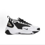 【8853】 Nike Zoom 2K Air Speed Foam Sintetik charm mato sirpanmaydigan Nafas oladigan o'rta kesilgan havo yostig'i Kundalik shahar yo'nalishi bo'ylab yugurish poyabzali Ayollar qora va oq panda - 图片 2