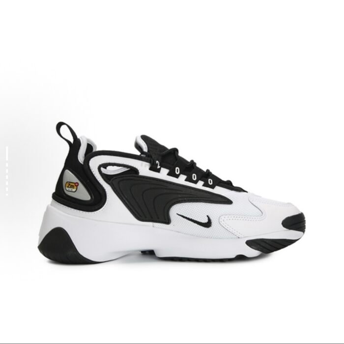 【8853】 Nike Zoom 2K Air Speed Foam Sintetik charm mato sirpanmaydigan Nafas oladigan o'rta kesilgan havo yostig'i Kundalik shahar yo'nalishi bo'ylab yugurish poyabzali Ayollar qora va oq panda - 图片 2