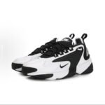 【8853】 Nike Zoom 2K Air Speed Foam Sintetik charm mato sirpanmaydigan Nafas oladigan o'rta kesilgan havo yostig'i Kundalik shahar yo'nalishi bo'ylab yugurish poyabzali Ayollar qora va oq panda - 图片 3