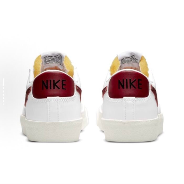 【8855】 Nike Blazer '77 "Team Red" teri sirpanmaydigan shokni yutuvchi, aşınmaya bardoshli, oq va qizil rangli, uniseks kam top krossovkalar - 图片 5