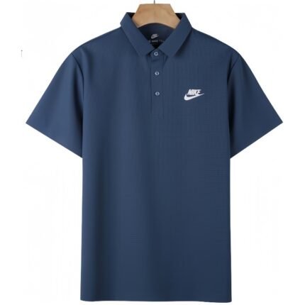 【UZ8173】Nike paxta bosilgan polo qisqa yengli ko'k ko'k