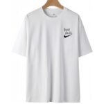 【UZ8081】nike sof paxta bosilgan qisqa yenglari oq