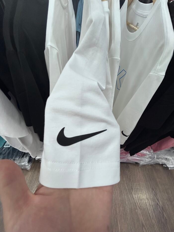 【UZ86512】Nike bosilgan qisqa yenglari oq - 图片 2