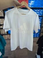 【UZ8097】adidas paxta bosilgan qisqa yenglari oq - 图片 2
