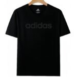 【UZ8106】adidas paxta bosilgan qisqa yenglari qora
