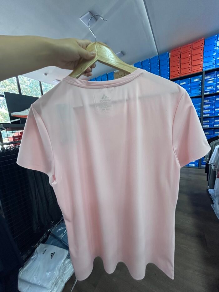 【UZ8165B】adidas toza paxta bosilgan qisqa yengli pushti ayollar - Image 3