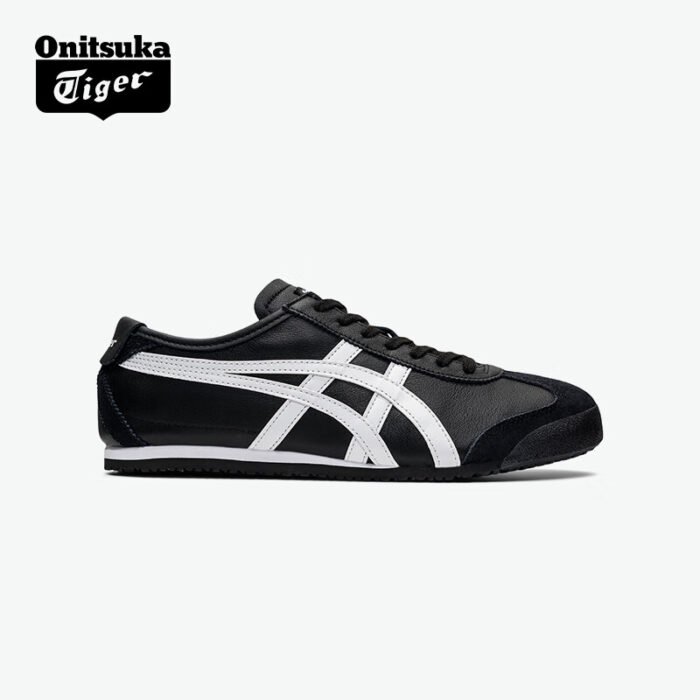 【8808】Onitsuka Tiger MEXICO 66™ yozgi erkaklar va ayollar retro qora sport poyabzali qora - 图片 1