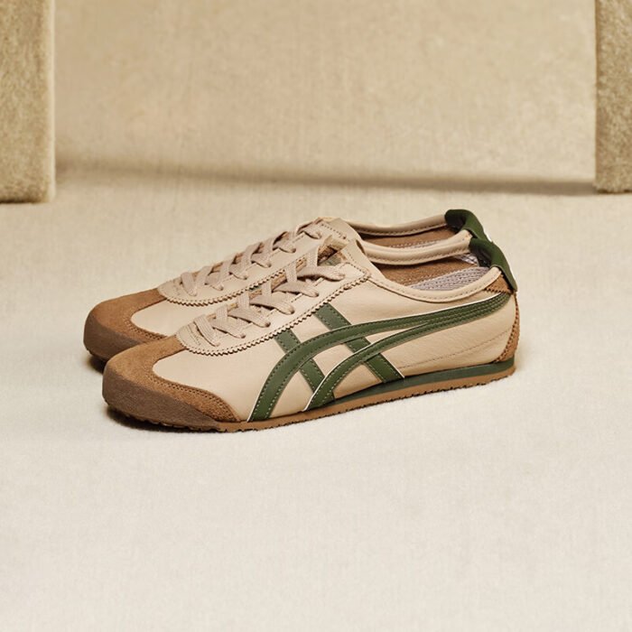 【8806】Onitsuka Tiger MEXICO 66™ Yozgi Retro Sutli Choy Rangli Juftlik Poyafzallari Bej - 图片 2