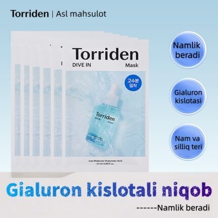 Torriden Gialuronik Namlovchi Niqob (Ko‘k)